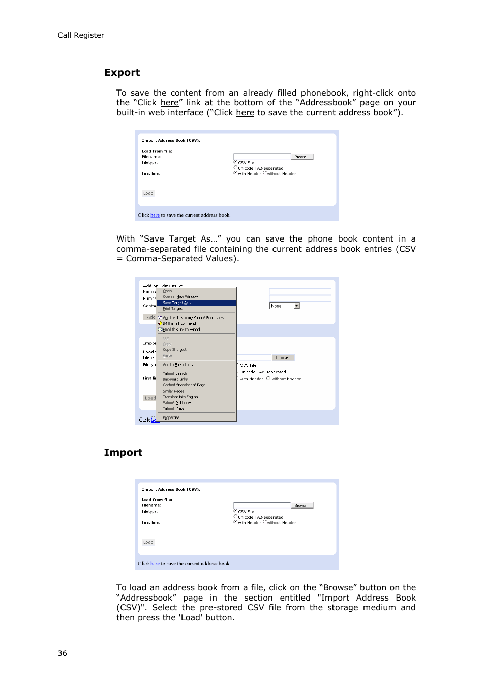 Snom 220 User Manual | Page 36 / 67