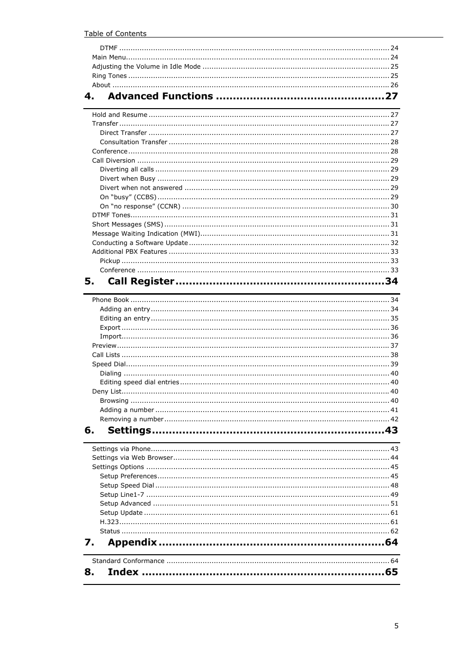 Snom 220 User Manual | Page 5 / 67