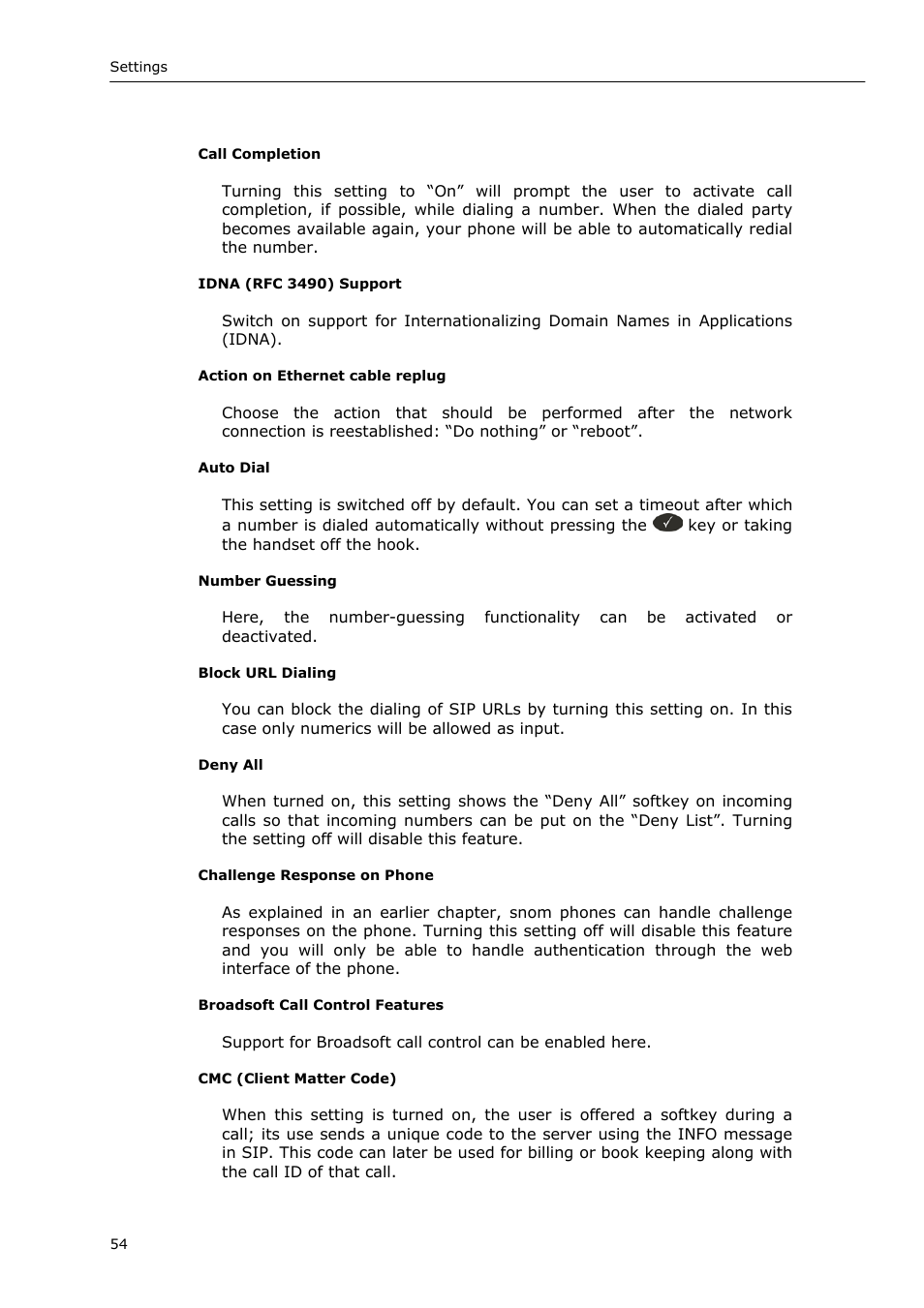 Snom 220 User Manual | Page 54 / 67