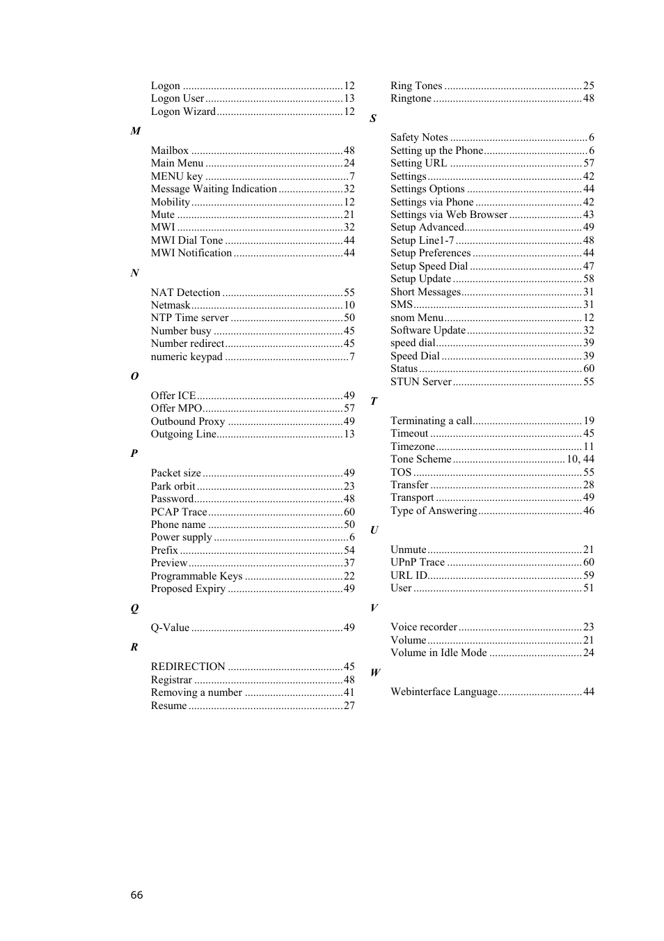 Snom 220 User Manual | Page 66 / 67