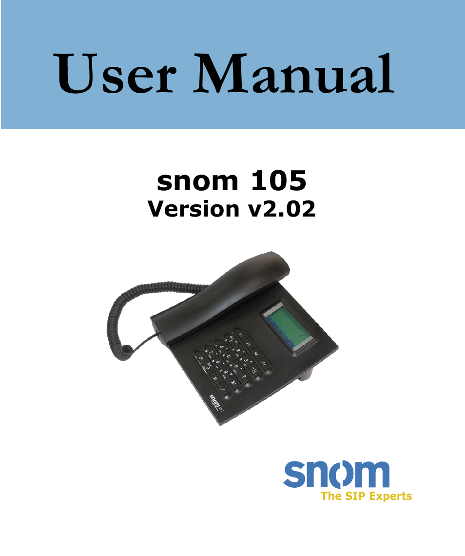 Snom 105 User Manual | 69 pages