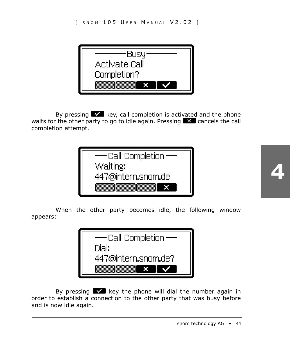 Snom 105 User Manual | Page 41 / 69