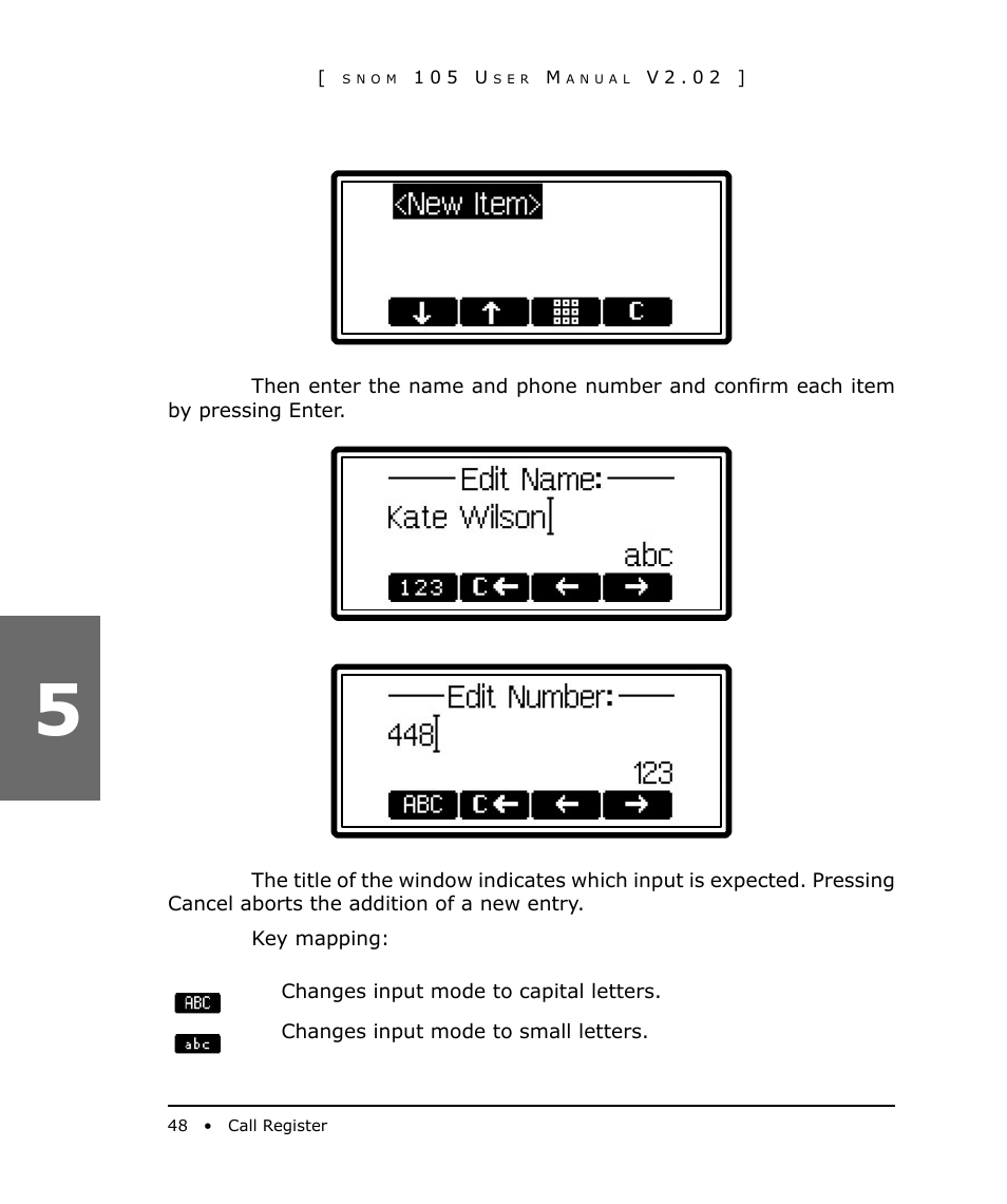 Snom 105 User Manual | Page 48 / 69