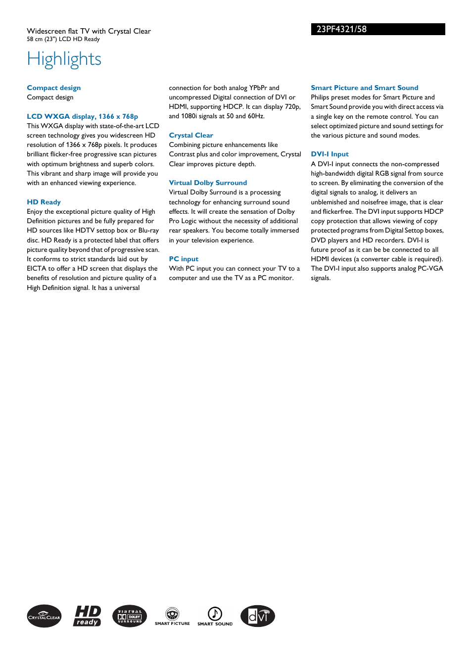 Highlights | Speedotron 23PF4321 User Manual | Page 2 / 3