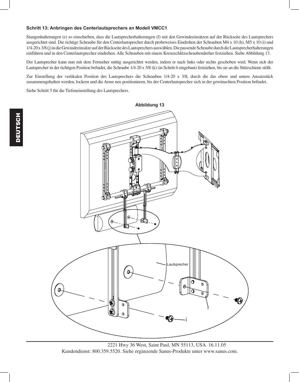 Sanus Systems VMCC1 User Manual | Page 26 / 66