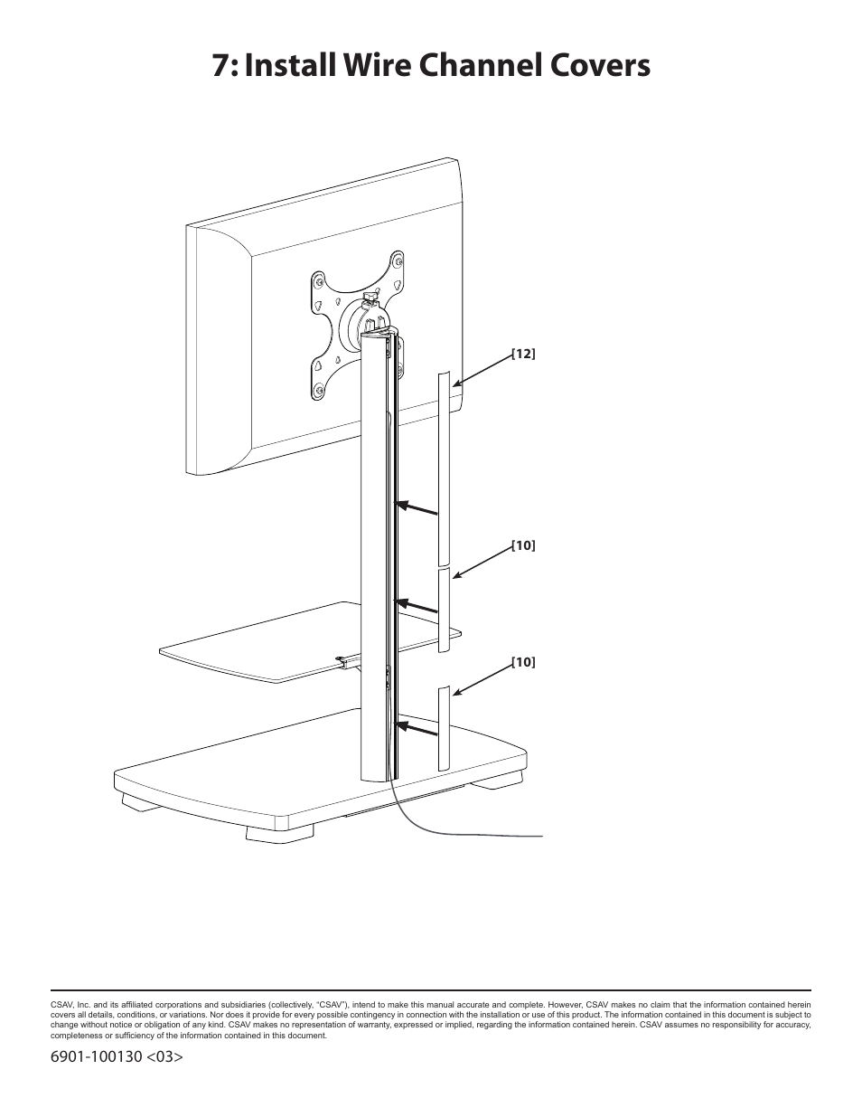 Install wire channel covers | Sanus Systems FFSF1A User Manual | Page 7 / 7