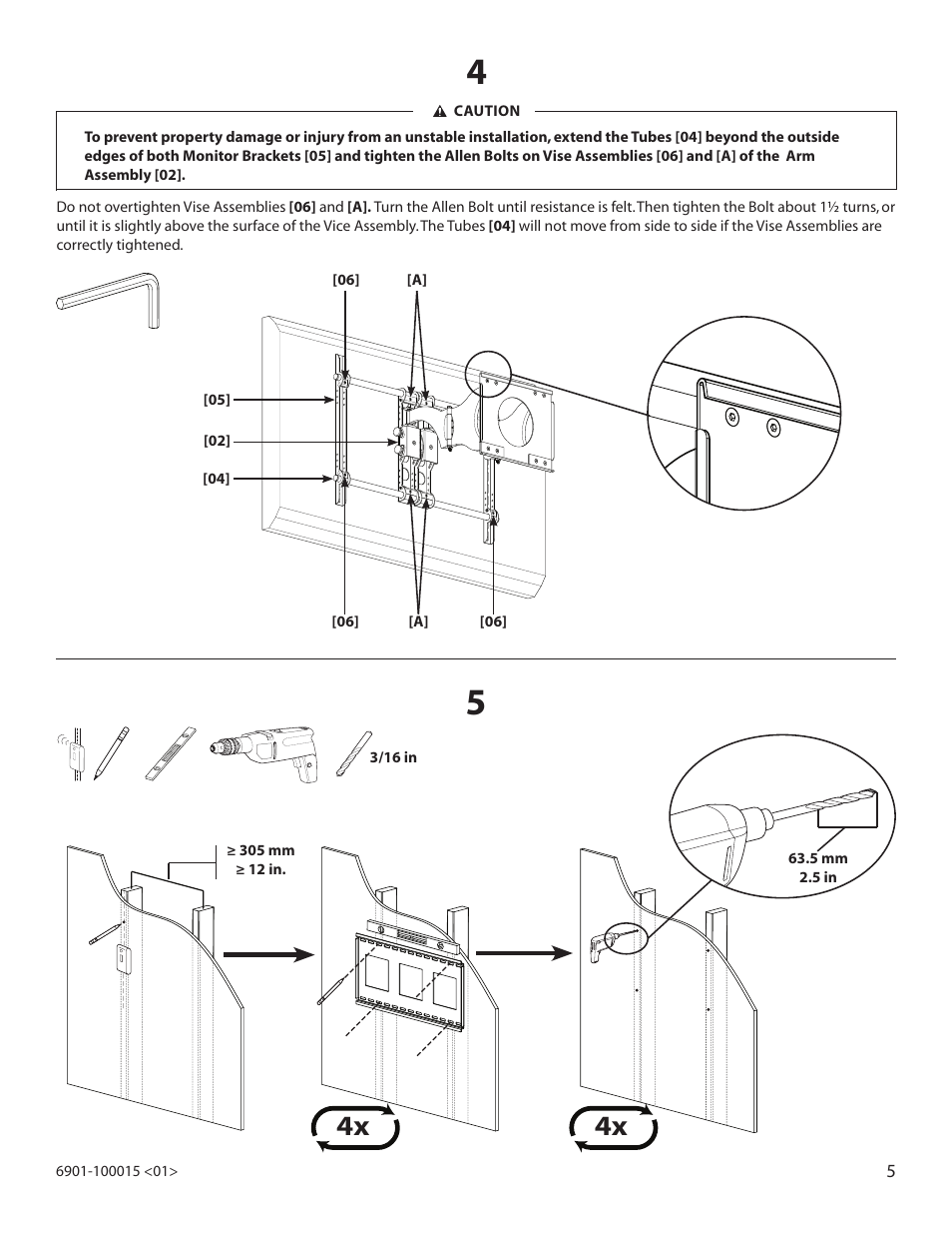 Sanus Systems VISIONMOUNT VMDD26 User Manual | Page 5 / 8