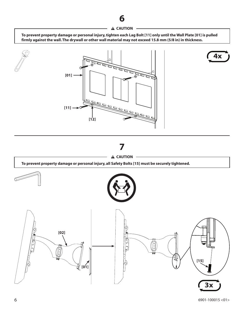 Sanus Systems VISIONMOUNT VMDD26 User Manual | Page 6 / 8