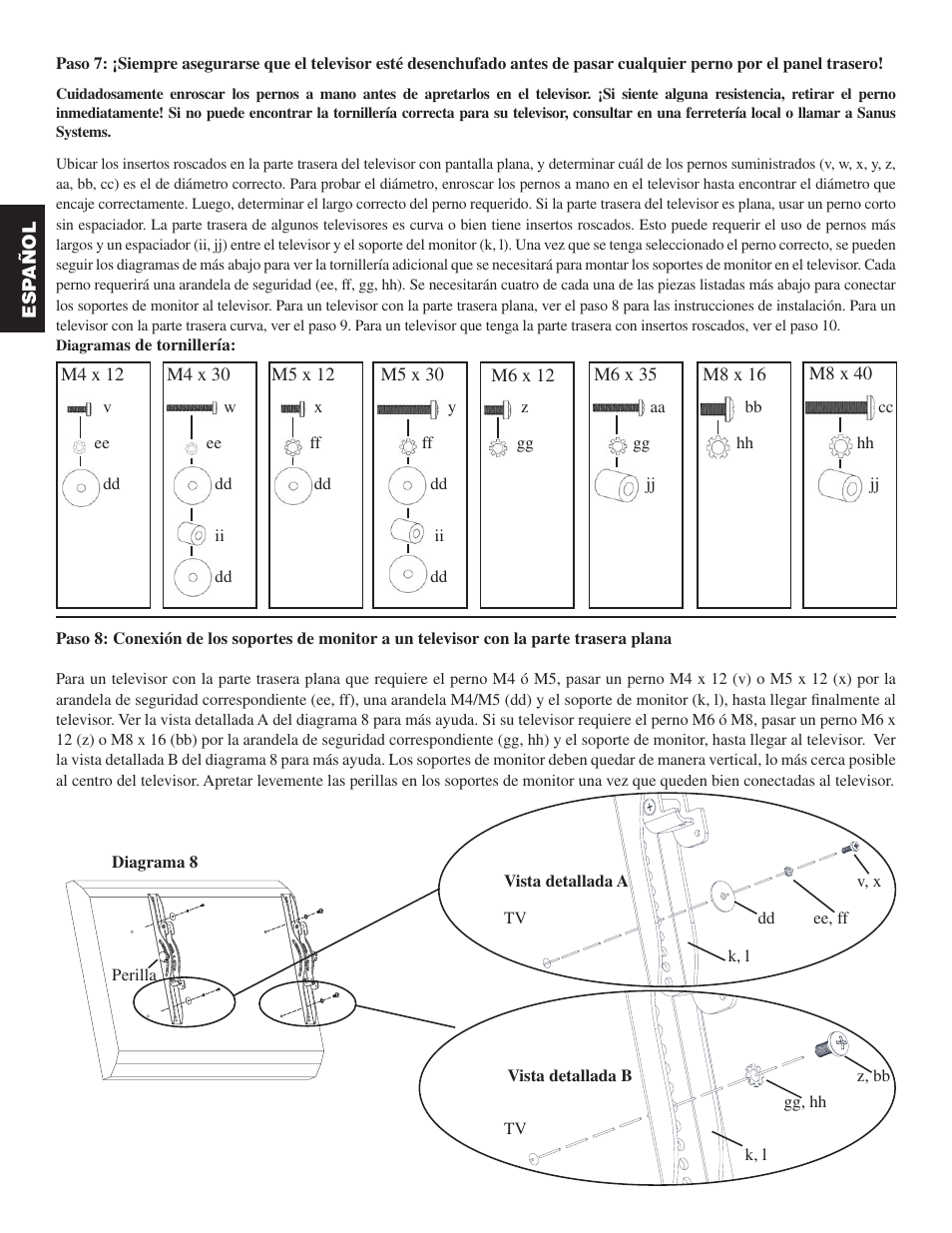 Sanus Systems PFFP User Manual | Page 16 / 26