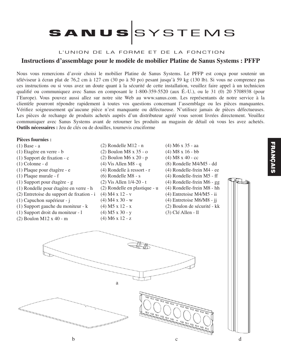 Sanus Systems PFFP User Manual | Page 19 / 26