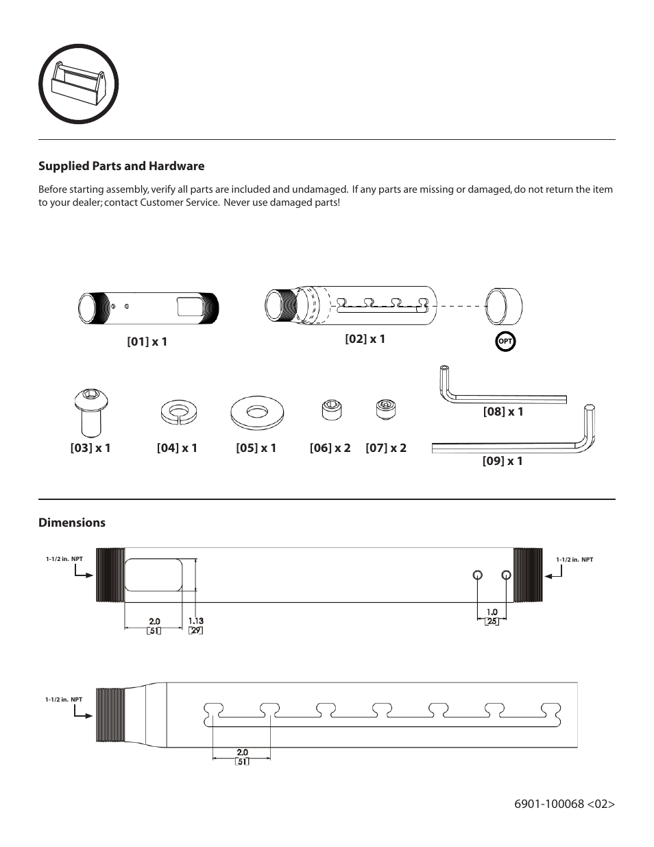 Sanus Systems VisionMount VMCA10 User Manual | Page 2 / 6
