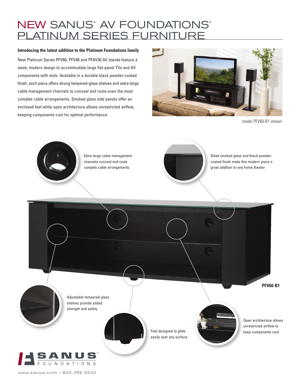 Sanus Systems PFV48 User Manual | 2 pages