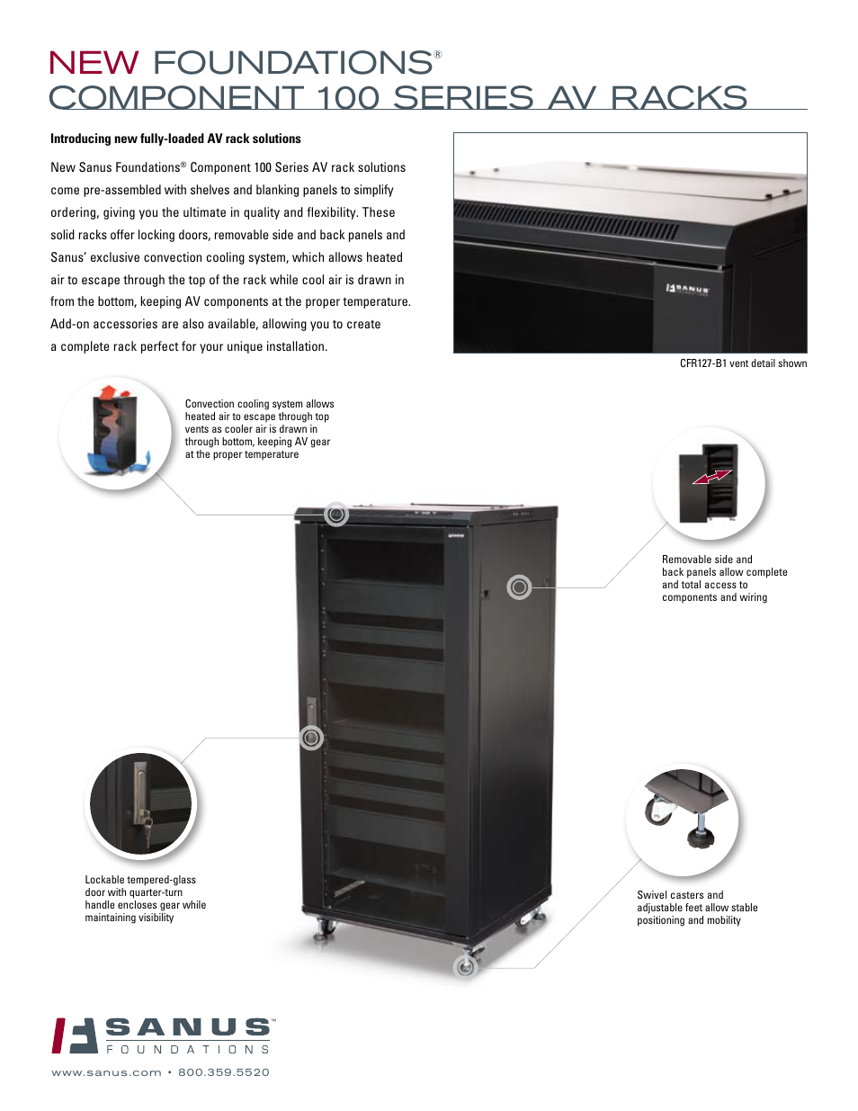 Sanus Systems New Foundations 100 Series User Manual | 2 pages