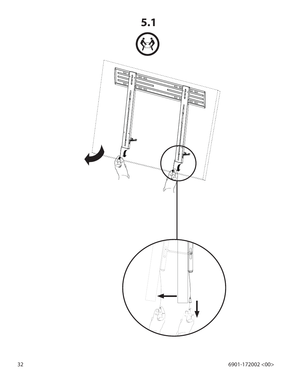Sanus Systems VISIONMOUNT ML11 User Manual | Page 32 / 36