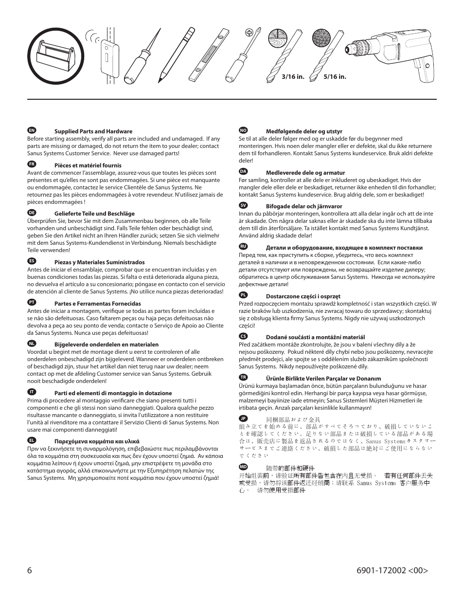 Sanus Systems VISIONMOUNT ML11 User Manual | Page 6 / 36