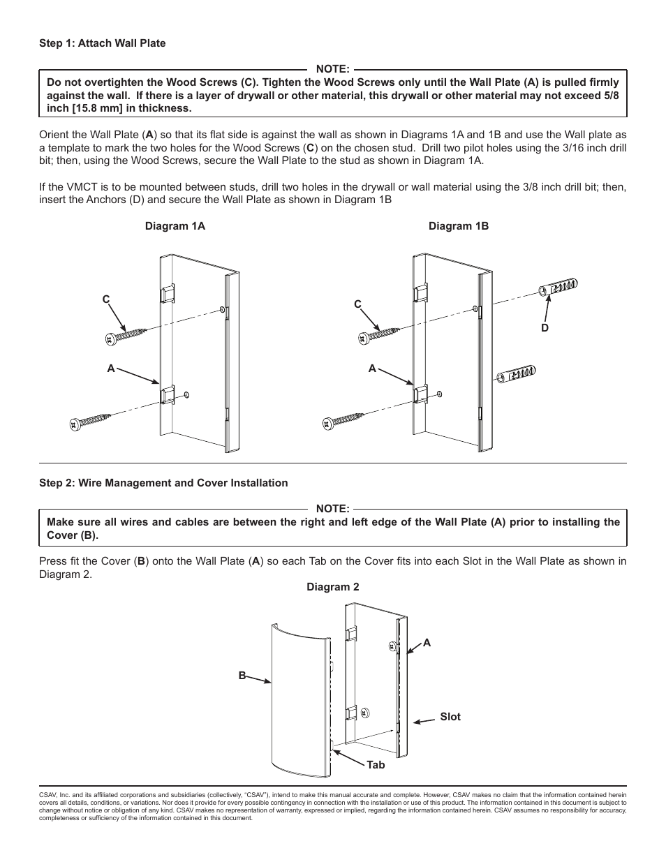 Sanus Systems VMCT User Manual | Page 2 / 2