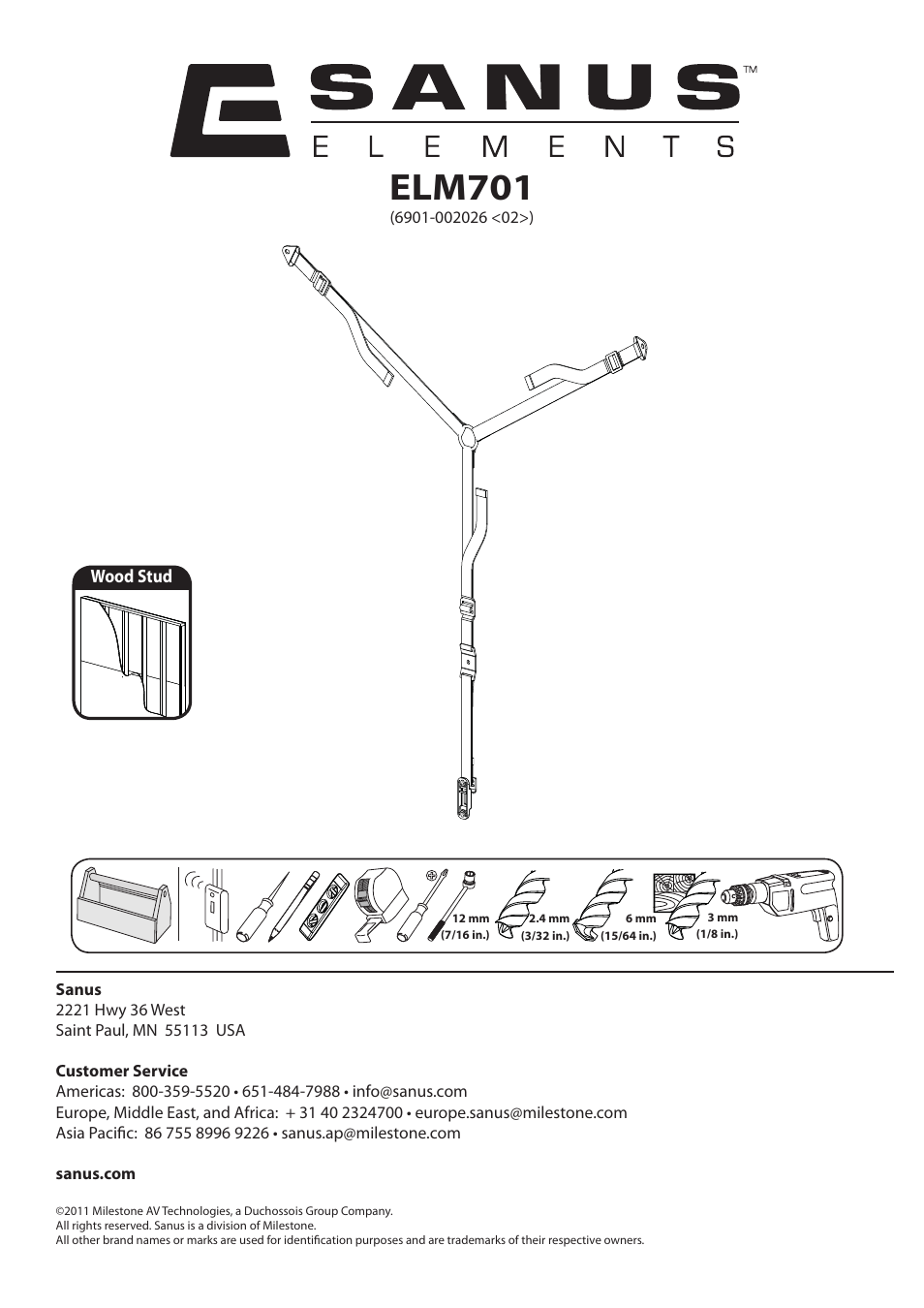 Sanus Systems ELM701 User Manual | 48 pages