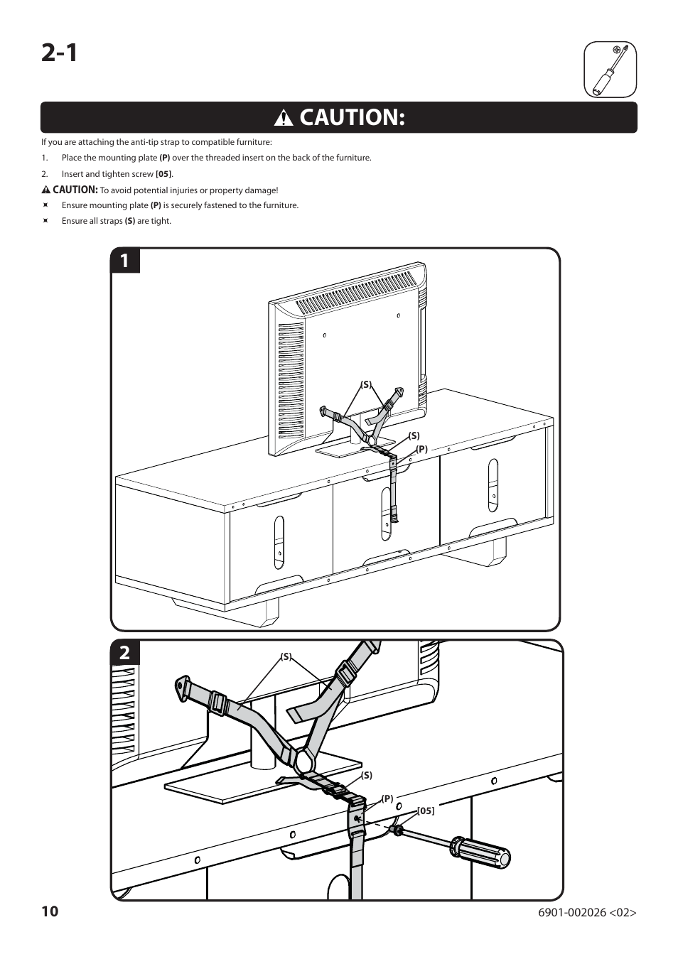 Caution | Sanus Systems ELM701 User Manual | Page 10 / 48