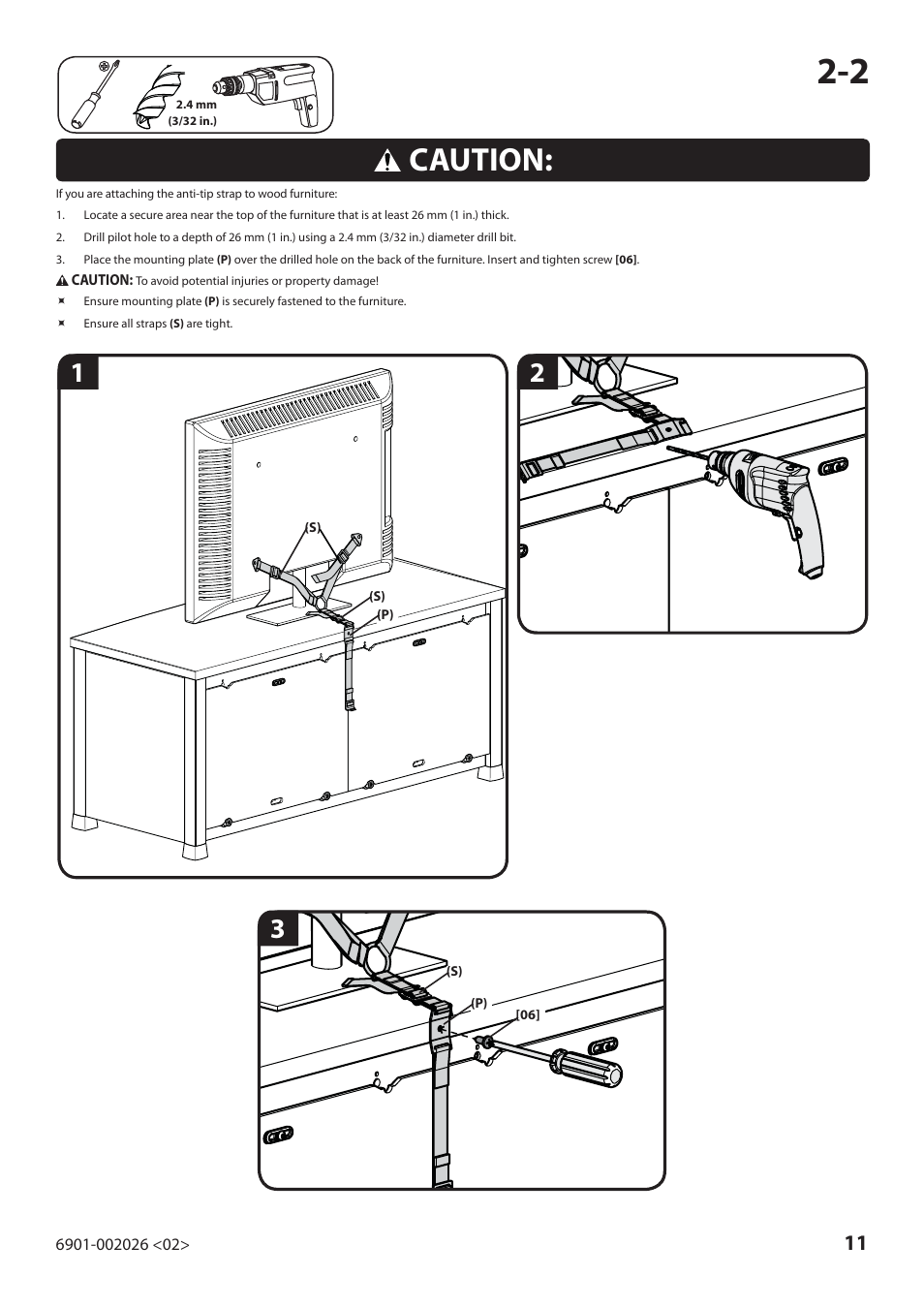 Caution | Sanus Systems ELM701 User Manual | Page 11 / 48