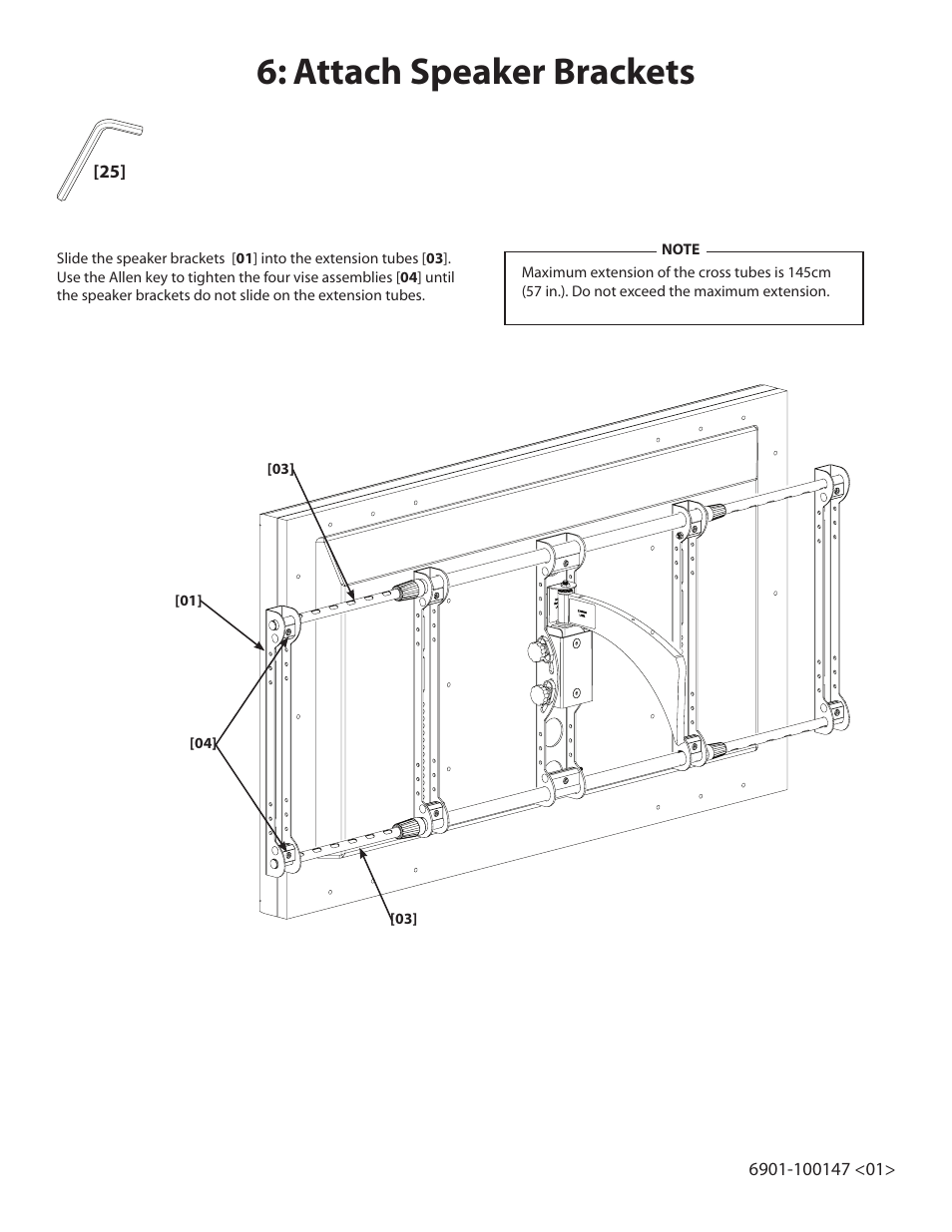 Attach speaker brackets | Sanus Systems LAS1A User Manual | Page 6 / 8