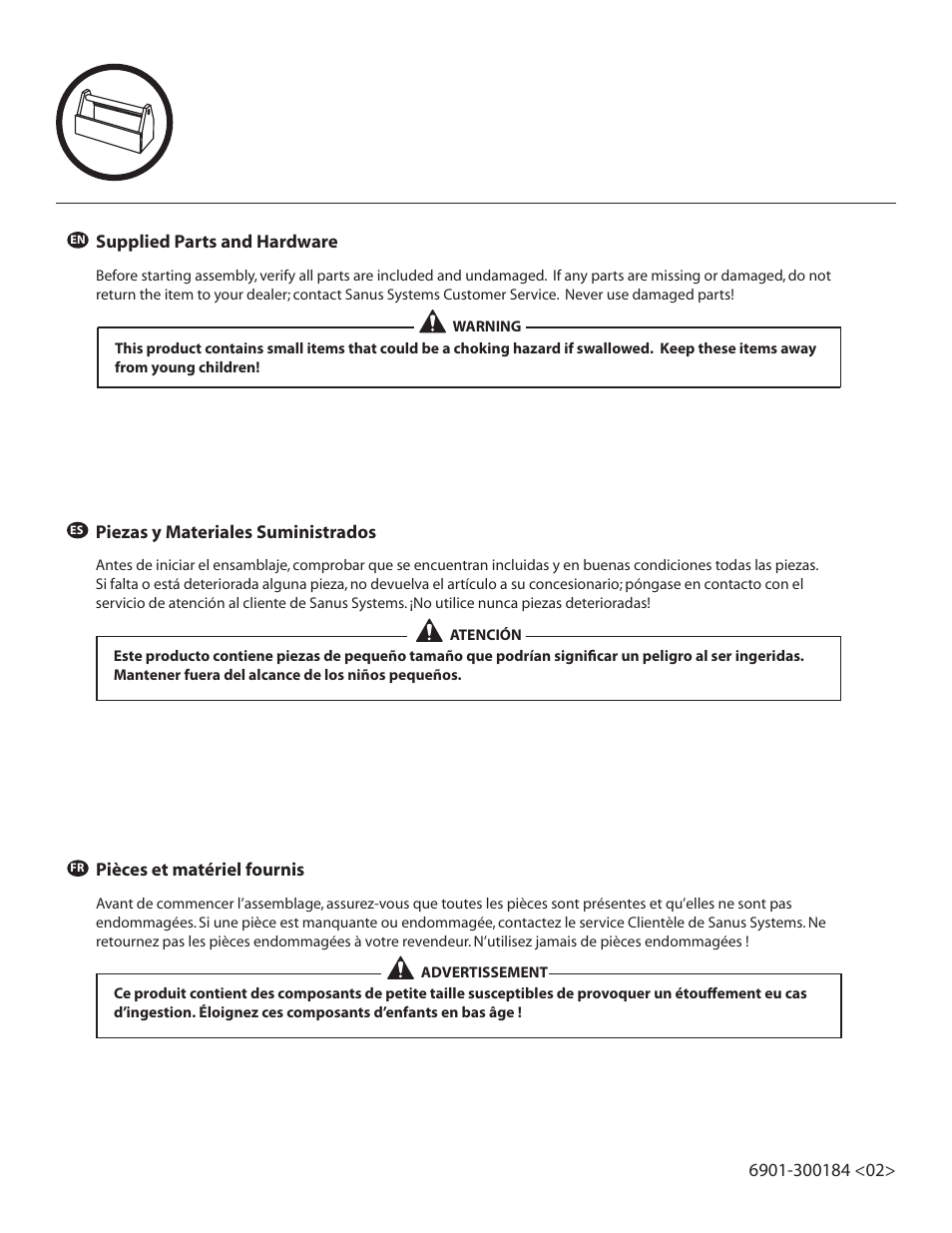 Sanus Systems NFA245 User Manual | Page 2 / 8