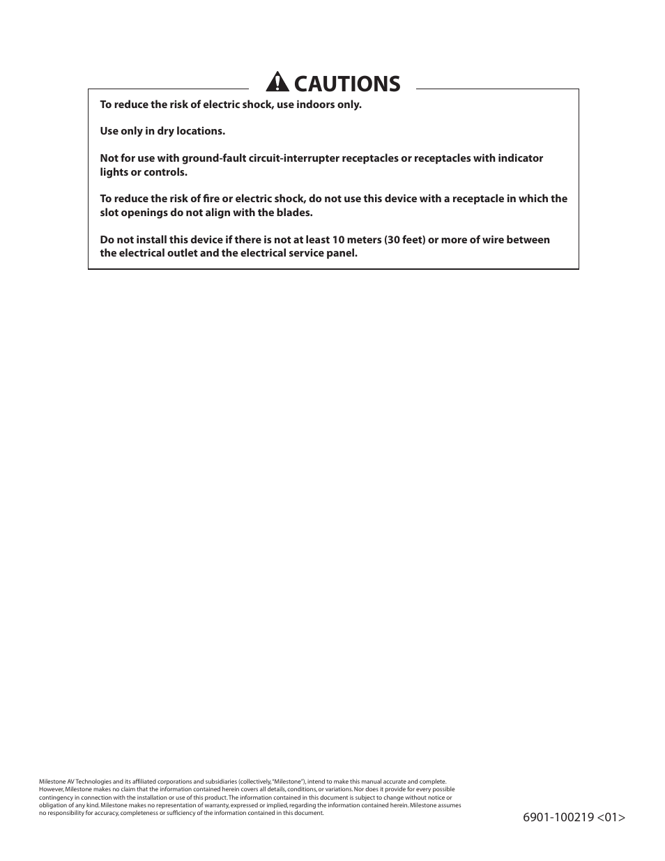 Cautions | Sanus Systems ELM203 User Manual | Page 2 / 2