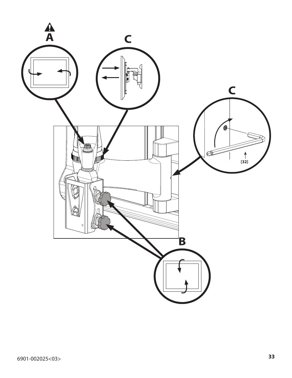 Ca b c | Sanus Systems VisionMount VLF220 User Manual | Page 33 / 38