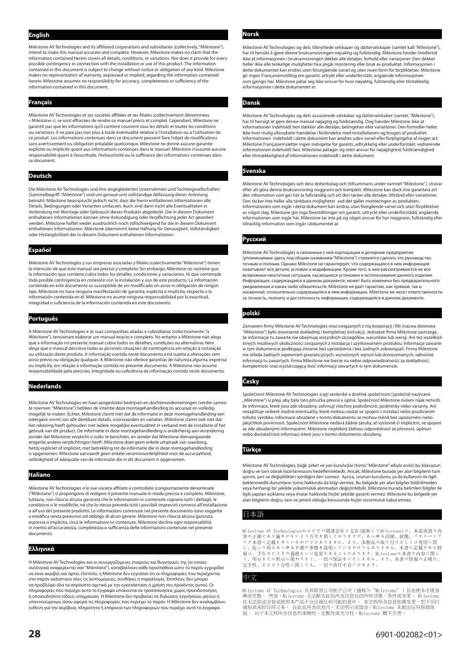 Sanus Systems BFAV344 User Manual | Page 28 / 28