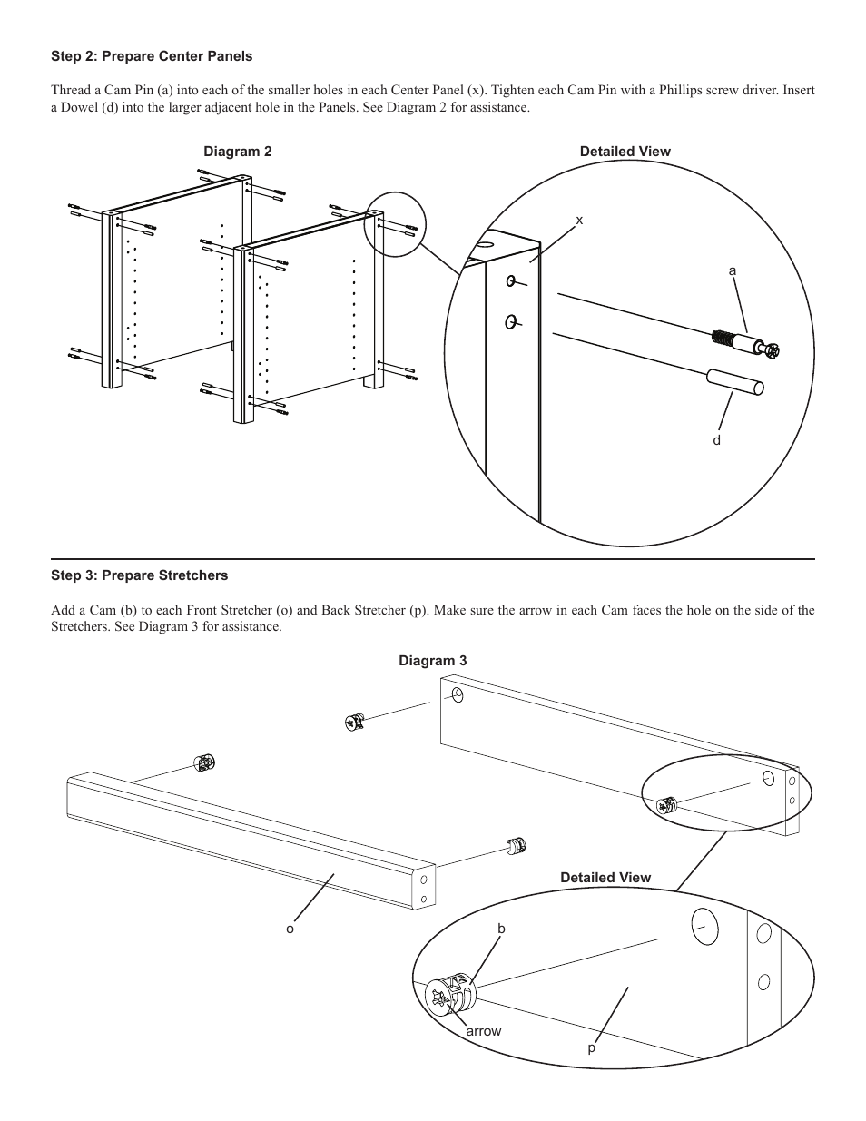 Sanus Systems Woodbrook Furniture WFV66 User Manual | Page 3 / 10