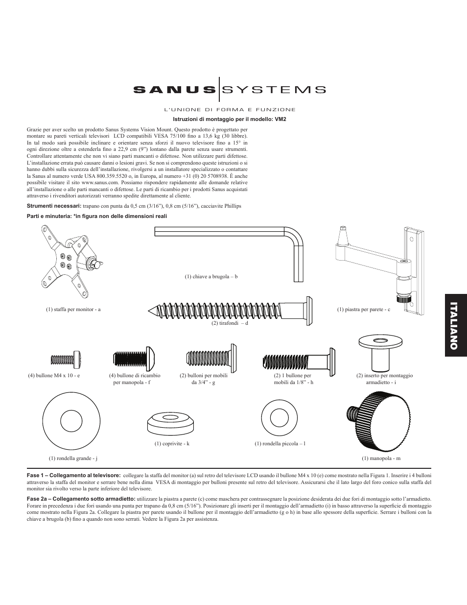 It aliano | Sanus Systems VM2 User Manual | Page 11 / 18