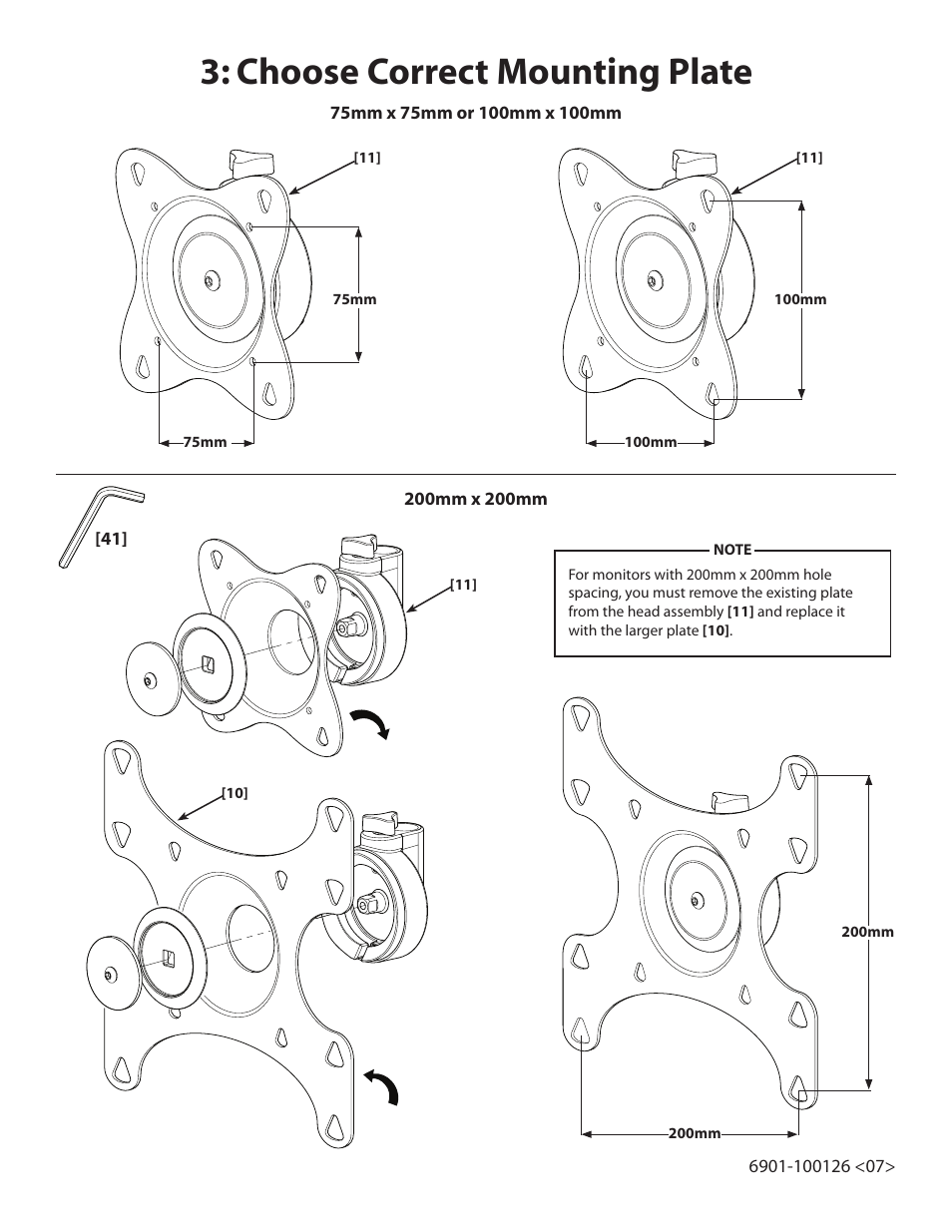 Choose correct mounting plate | Sanus Systems FFMF2A User Manual | Page 4 / 7