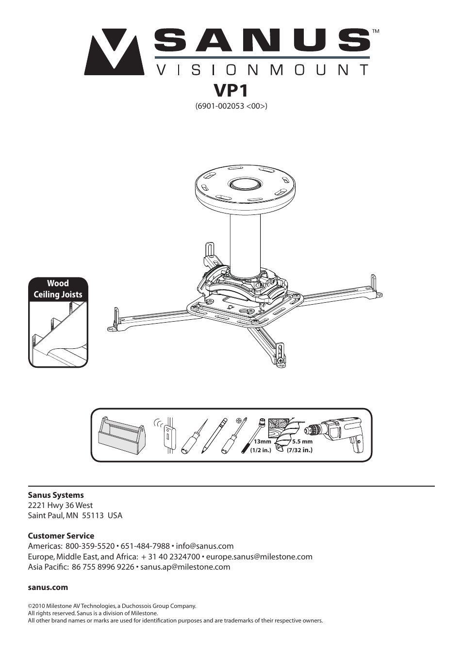 Sanus Systems VP1 User Manual | 50 pages