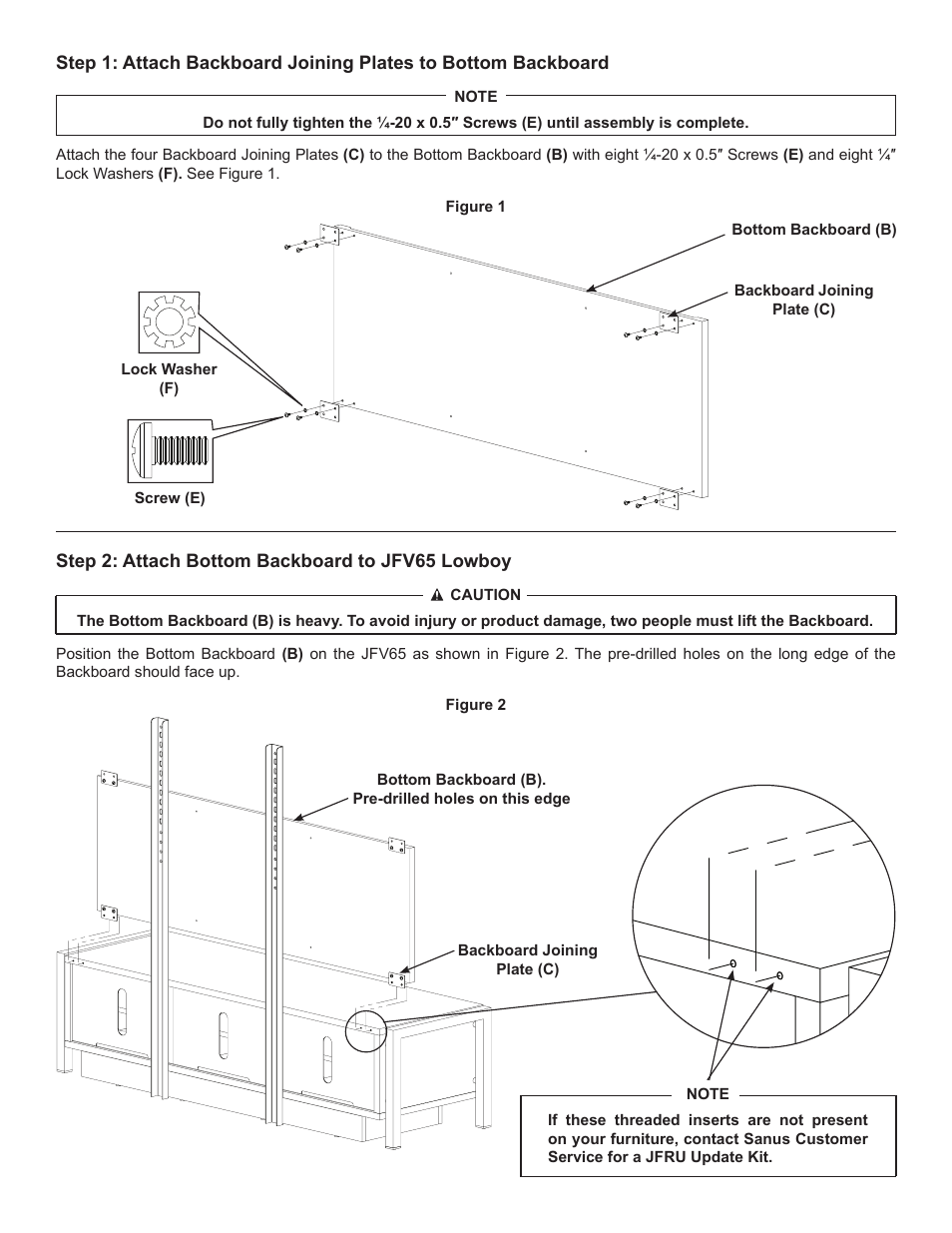 Sanus Systems JFBD1 User Manual | Page 2 / 5