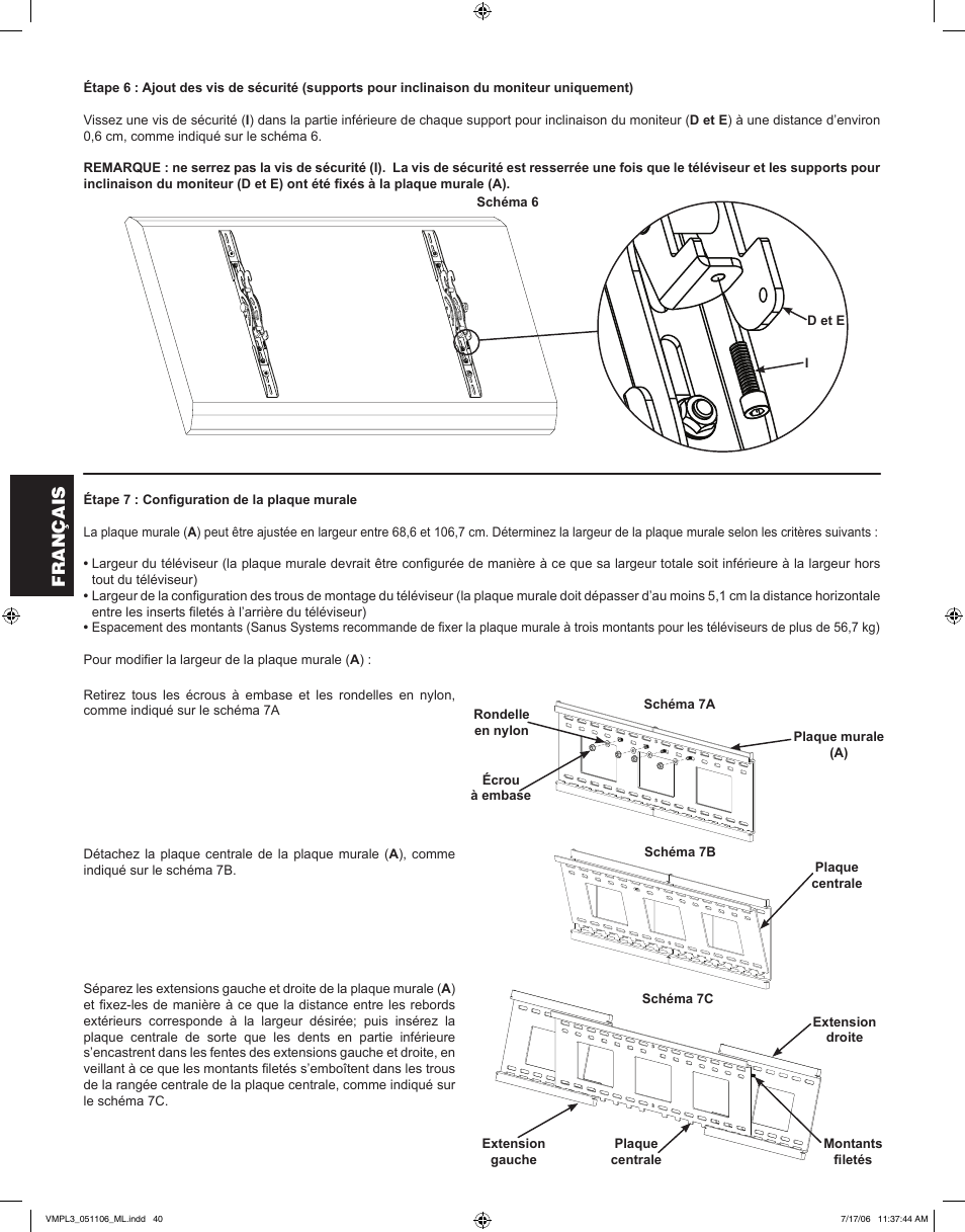 Français | Sanus Systems VMPL3 User Manual | Page 30 / 32