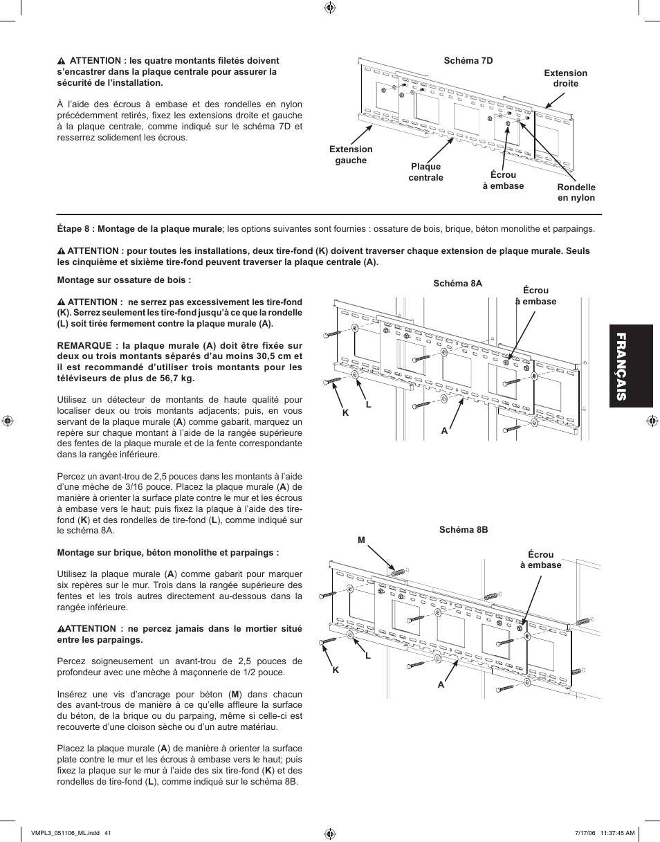Français | Sanus Systems VMPL3 User Manual | Page 31 / 32