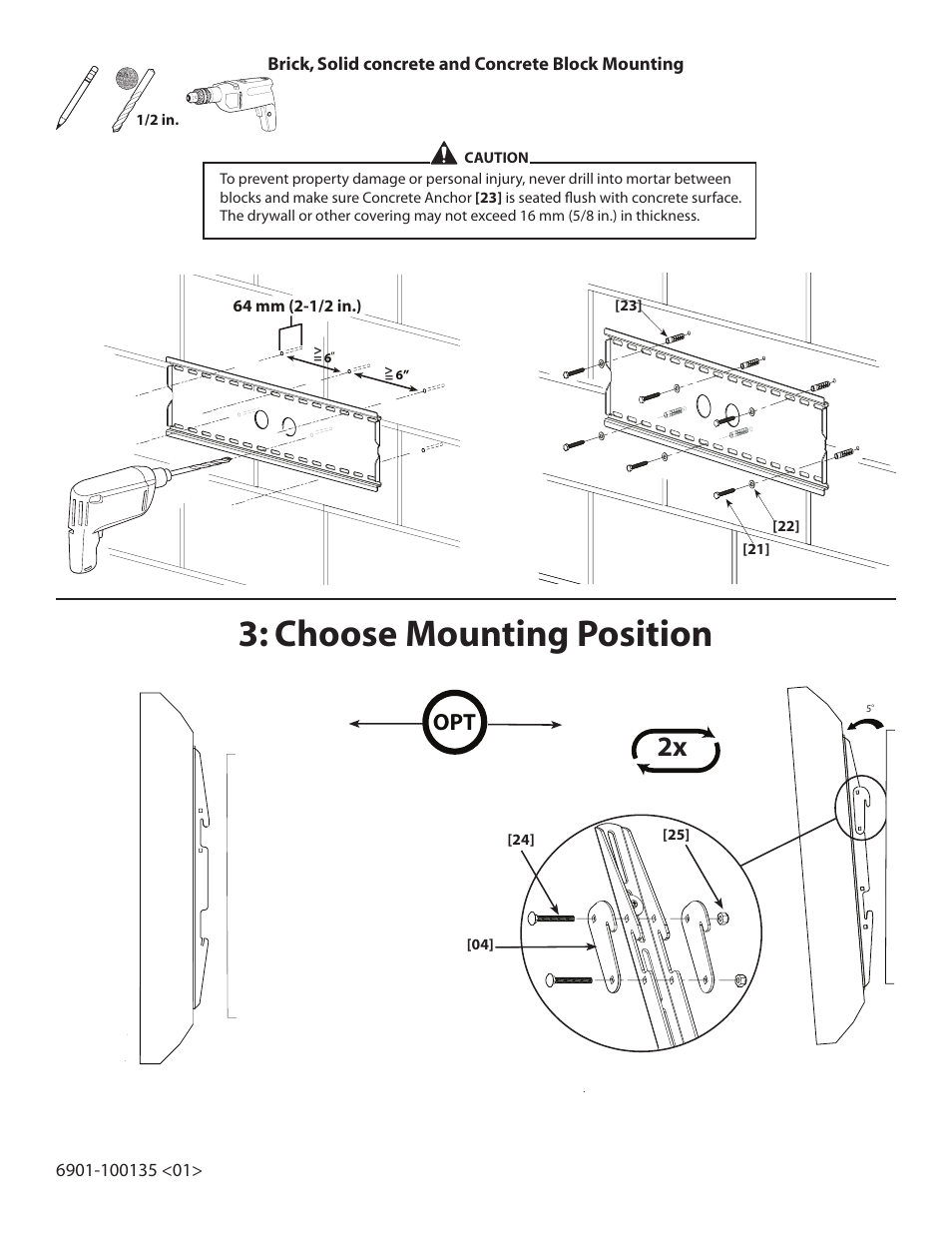 Choose mounting position | Sanus Systems VMPL2 User Manual | Page 5 / 6