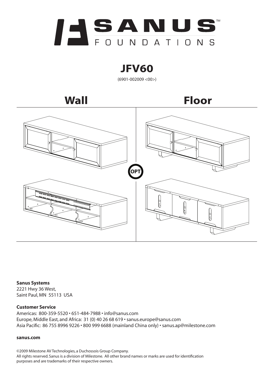 Sanus Systems JFV60 User Manual | 34 pages