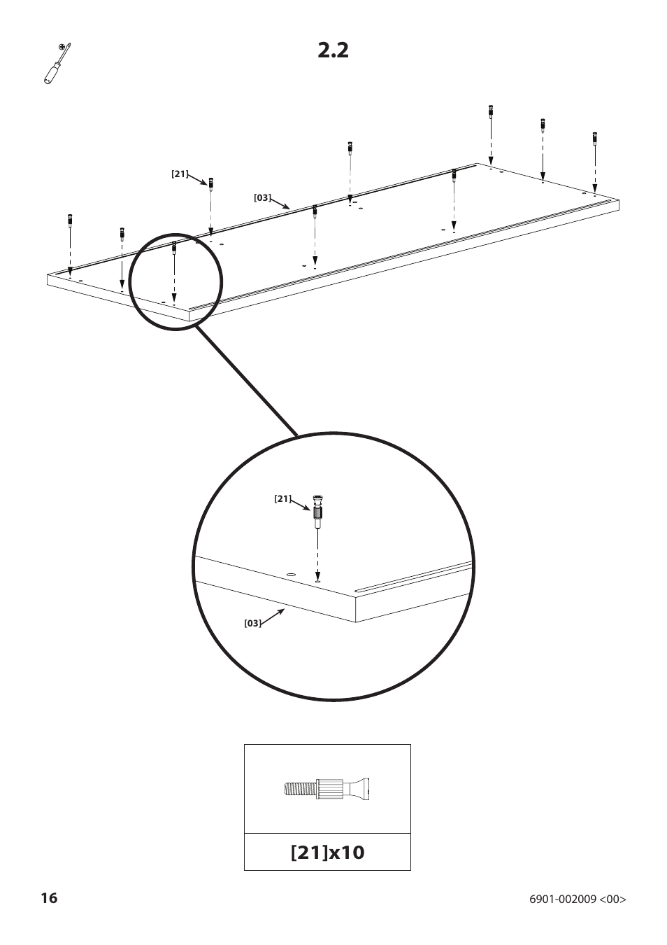 21]x10 | Sanus Systems JFV60 User Manual | Page 16 / 34