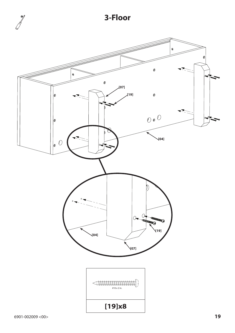 Floor, 19]x8 | Sanus Systems JFV60 User Manual | Page 19 / 34