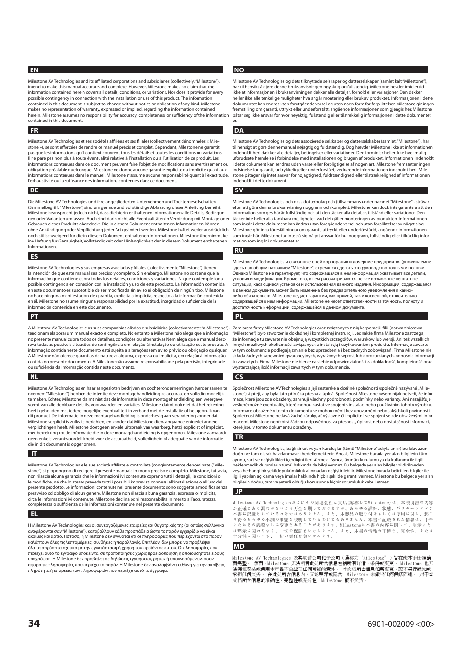 Sanus Systems JFV60 User Manual | Page 34 / 34