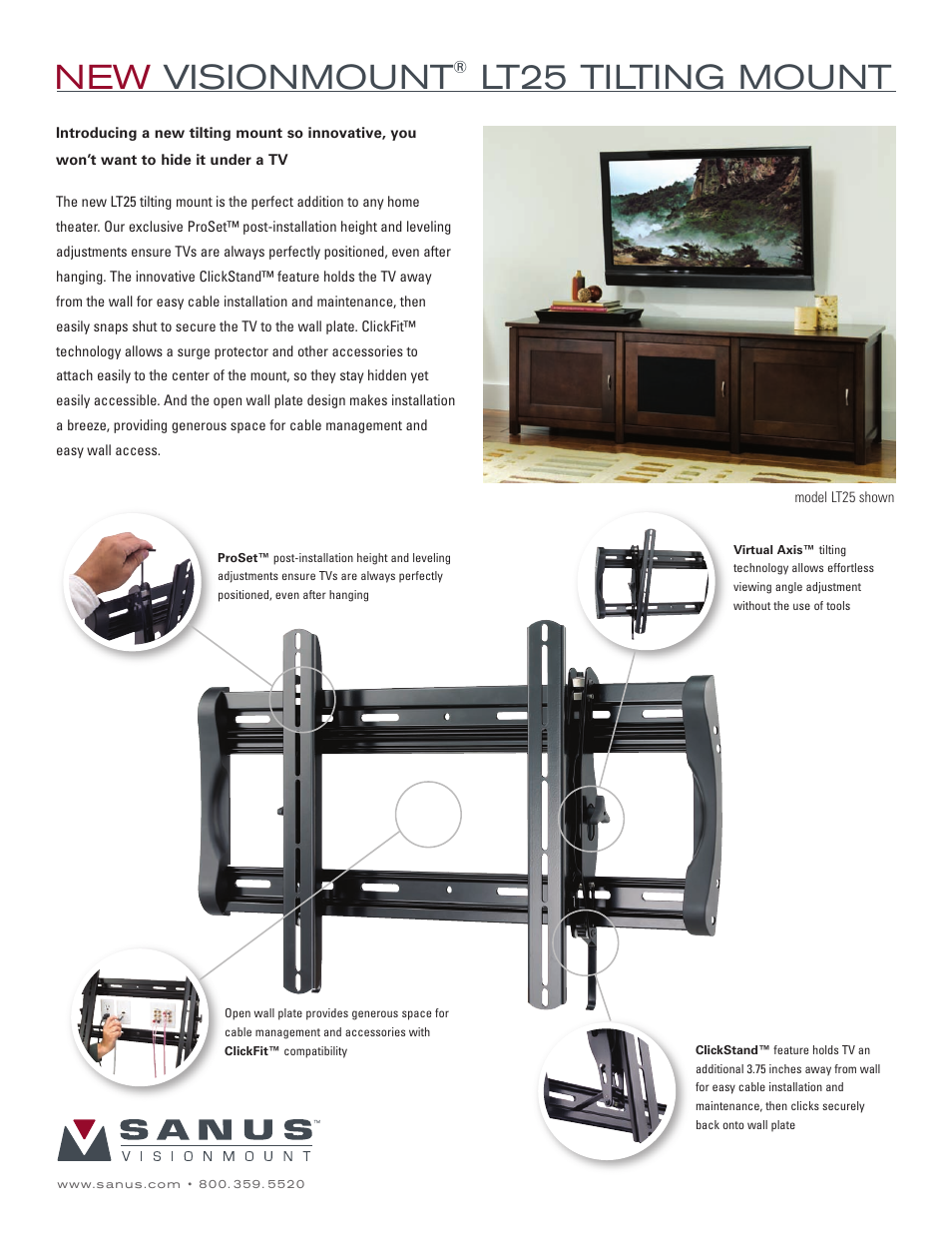 Sanus Systems LT25 User Manual | 2 pages