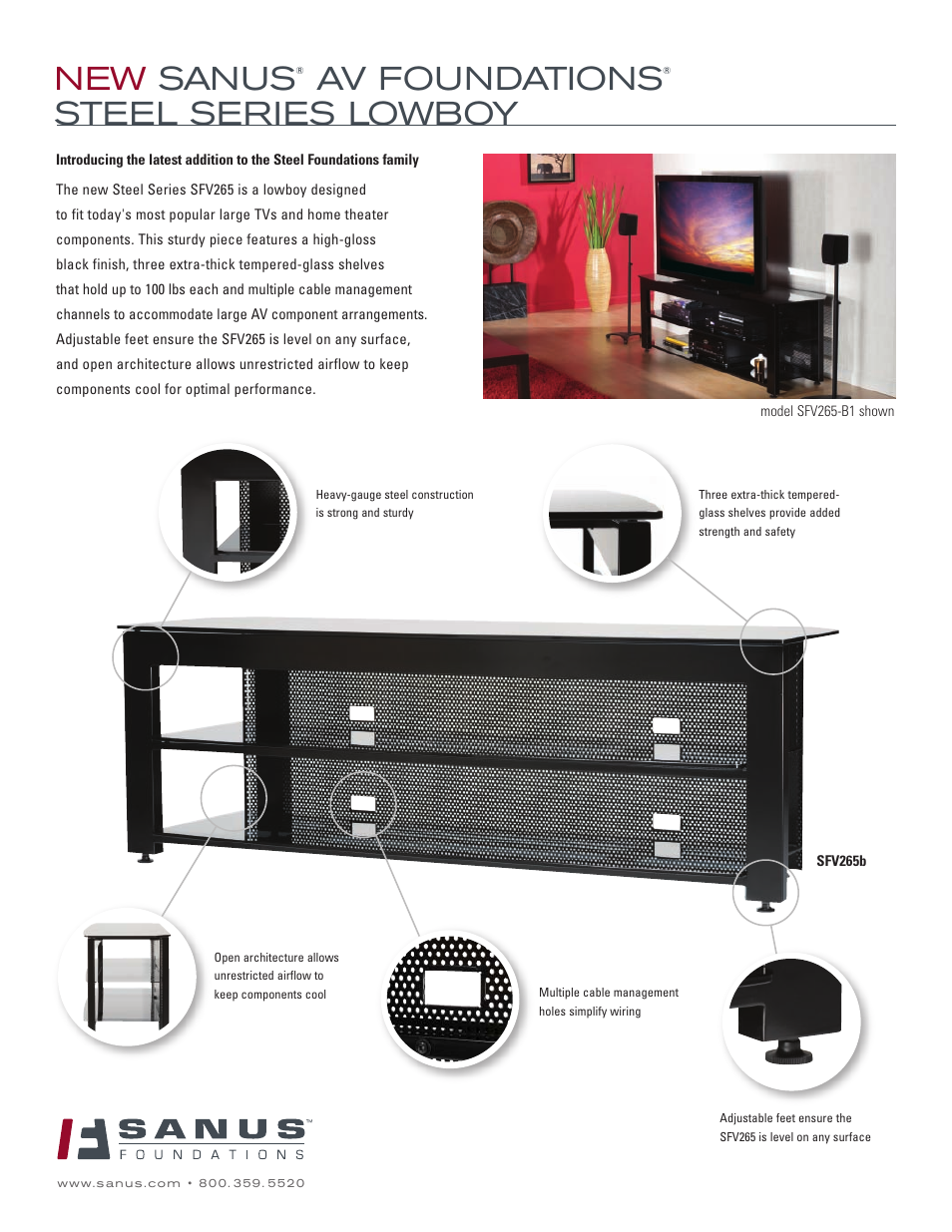 Sanus Systems SFV265-B1 User Manual | 2 pages