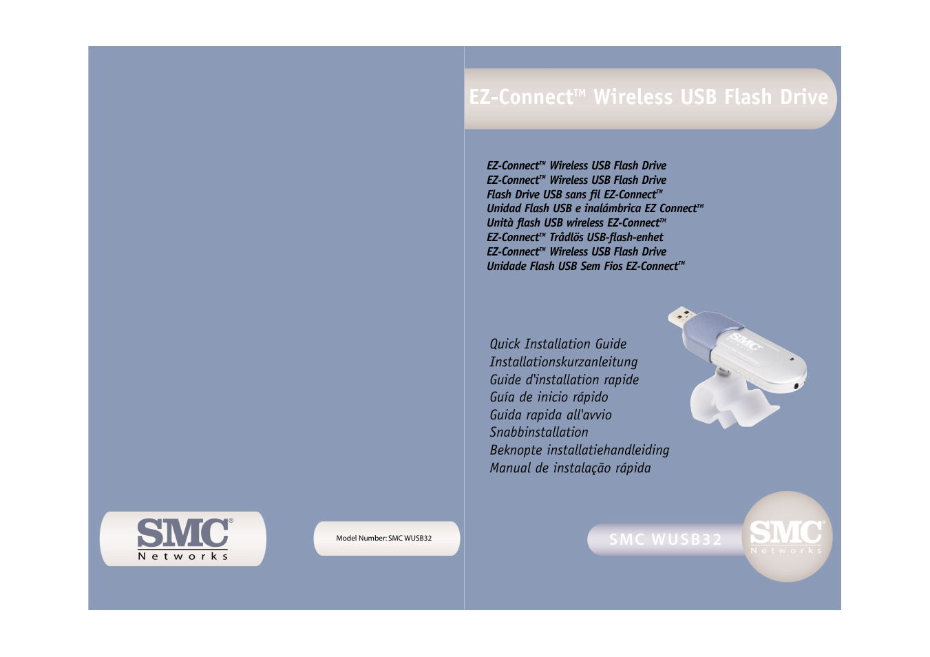 SMC Networks SMC EZ Connect 2.4GHz 11 Mbps Wireless USB Flash Drive SMCWUSB32 User Manual | 45 pages