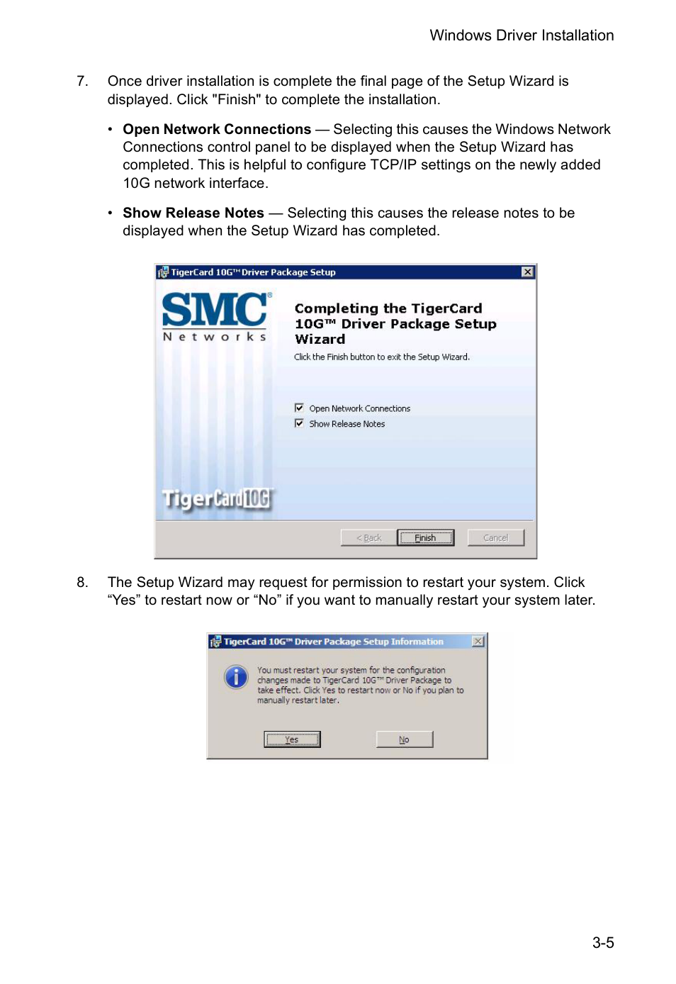 SMC Networks TIGERCARD SMC10GPCIE-10BT User Manual | Page 21 / 35