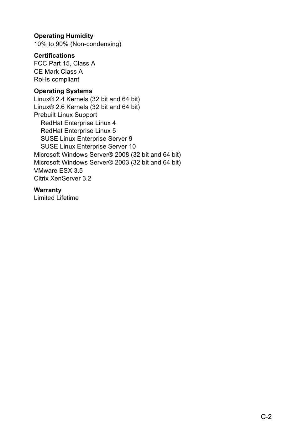 SMC Networks TIGERCARD SMC10GPCIE-10BT User Manual | Page 30 / 35