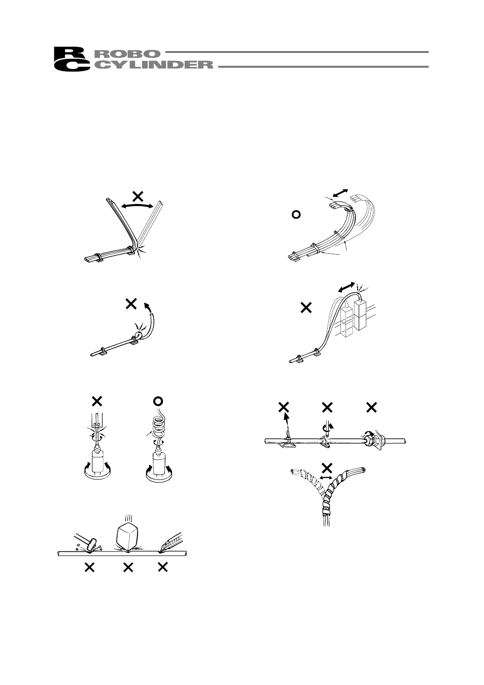 Prohibited handling of cables | SMC Networks ROBO Cylinder RGD4D User Manual | Page 6 / 79