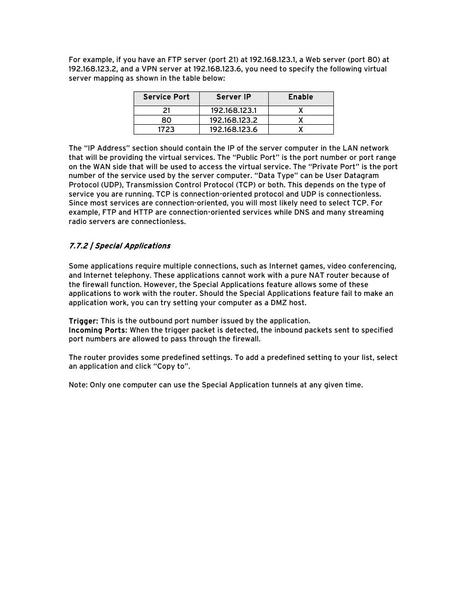 2 | special applications | SMC Networks Barricade BR14VPN User Manual | Page 33 / 73