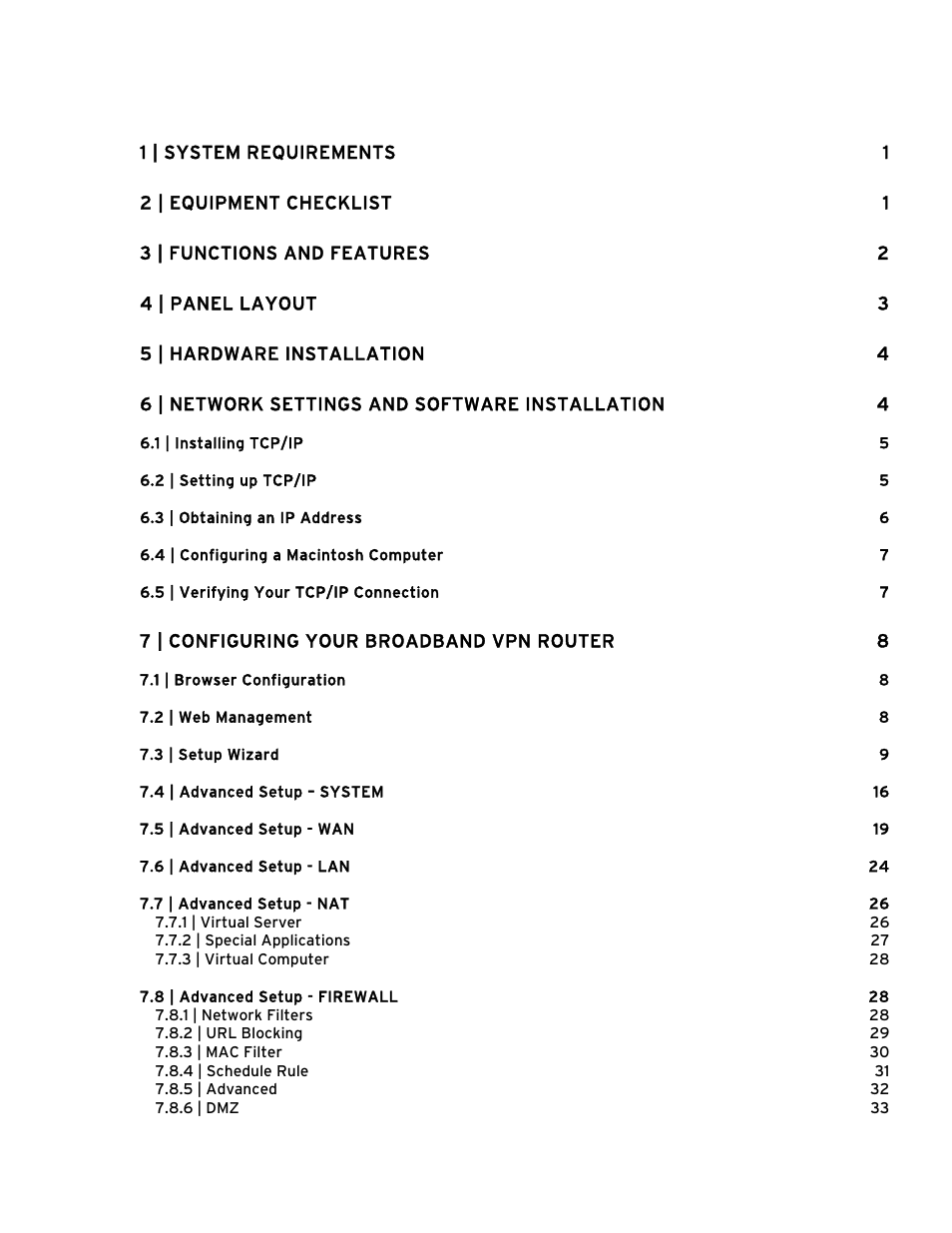 SMC Networks Barricade BR14VPN User Manual | Page 5 / 73