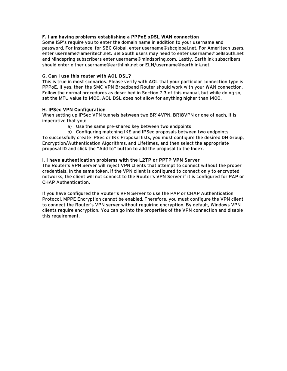 SMC Networks Barricade BR14VPN User Manual | Page 63 / 73