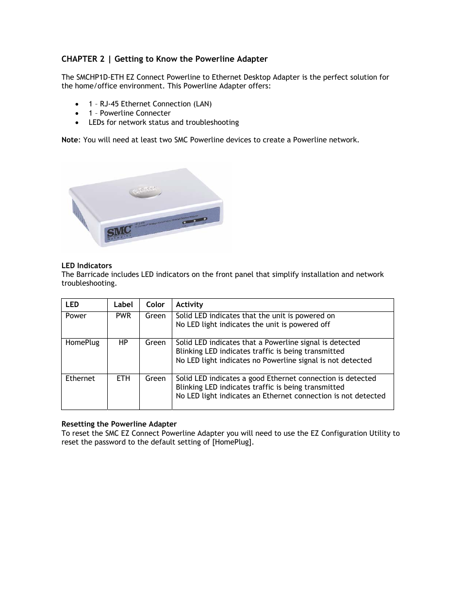 SMC Networks SMCHP1D-ETH User Manual | Page 5 / 26